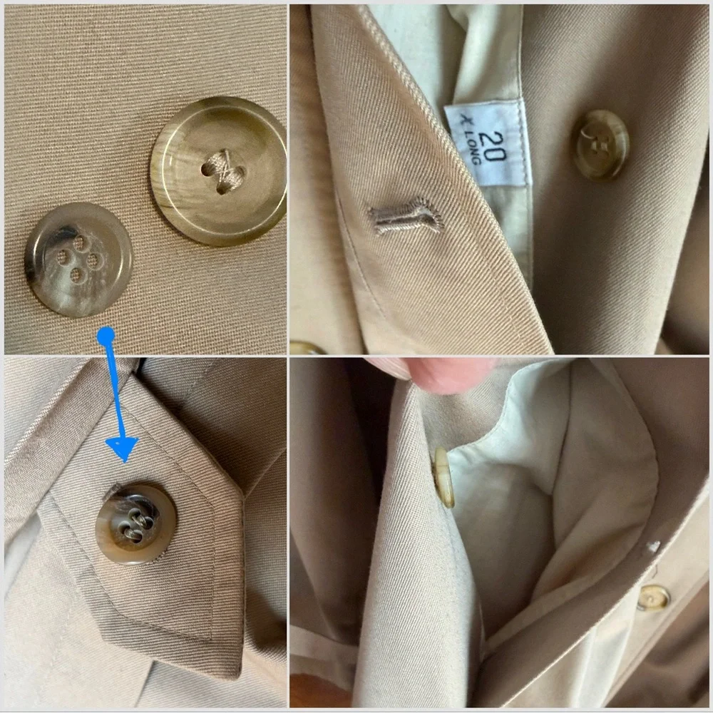 Vintage Burberrys Nova Check Trench Coat
Size 20 Long/XL Timeless Classic - Picture 14 of 16
